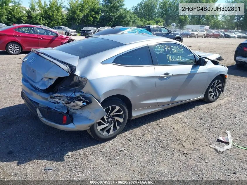 2018 Honda Civic Lx-P VIN: 2HGFC4B07JH302891 Lot: 39745237