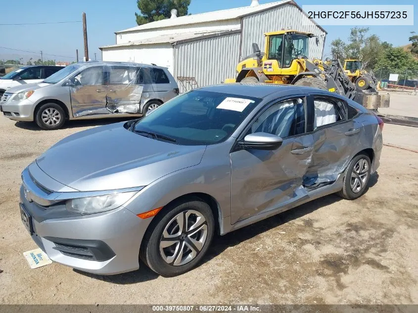 2018 Honda Civic Lx VIN: 2HGFC2F56JH557235 Lot: 39750807