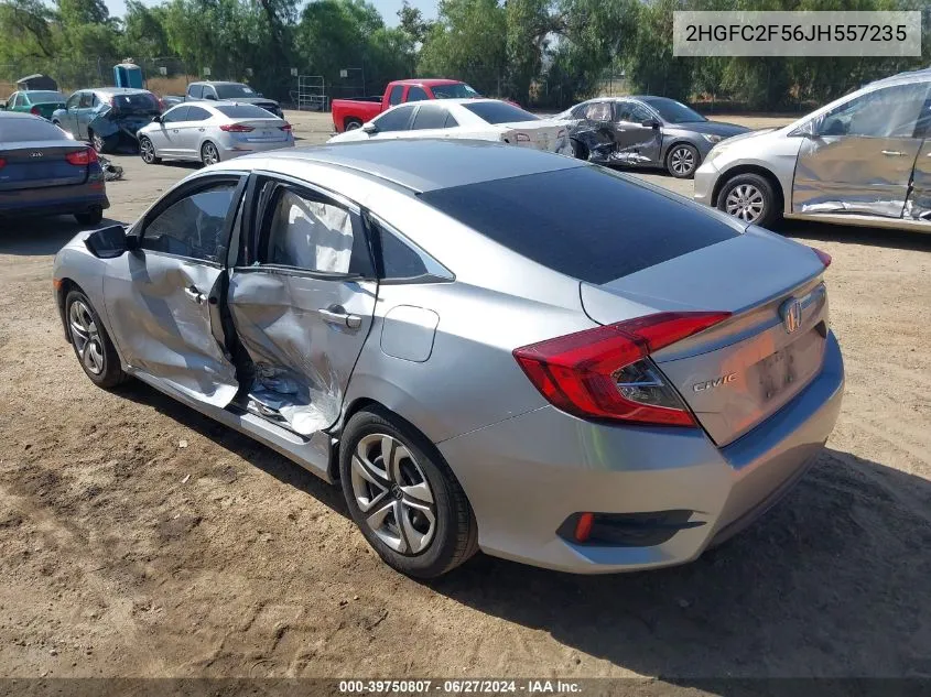 2018 Honda Civic Lx VIN: 2HGFC2F56JH557235 Lot: 39750807