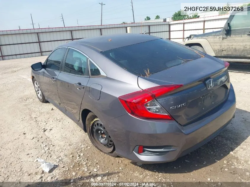 2HGFC2F59JH537268 2018 Honda Civic Lx