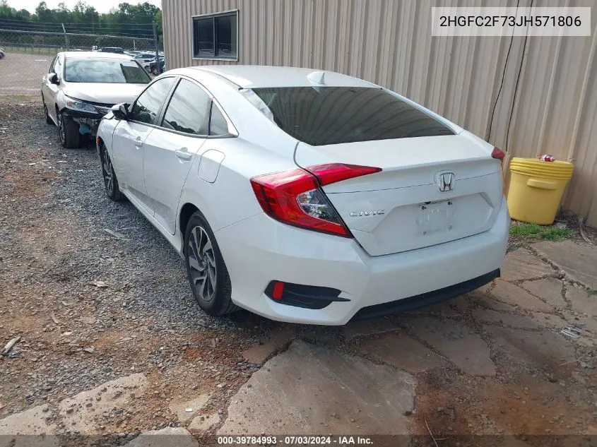 2HGFC2F73JH571806 2018 Honda Civic Ex