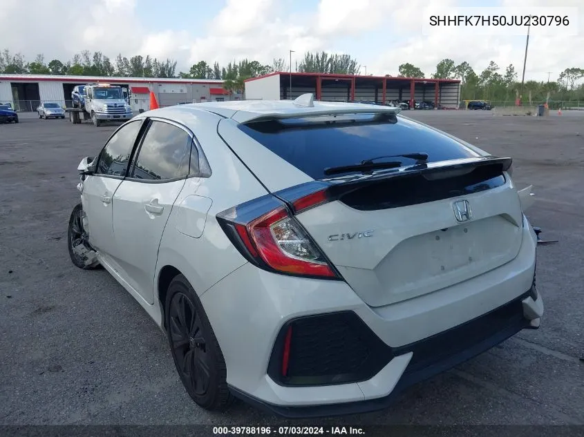 SHHFK7H50JU230796 2018 Honda Civic Ex