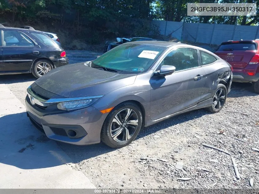 2018 Honda Civic Touring VIN: 2HGFC3B95JH350317 Lot: 39793872