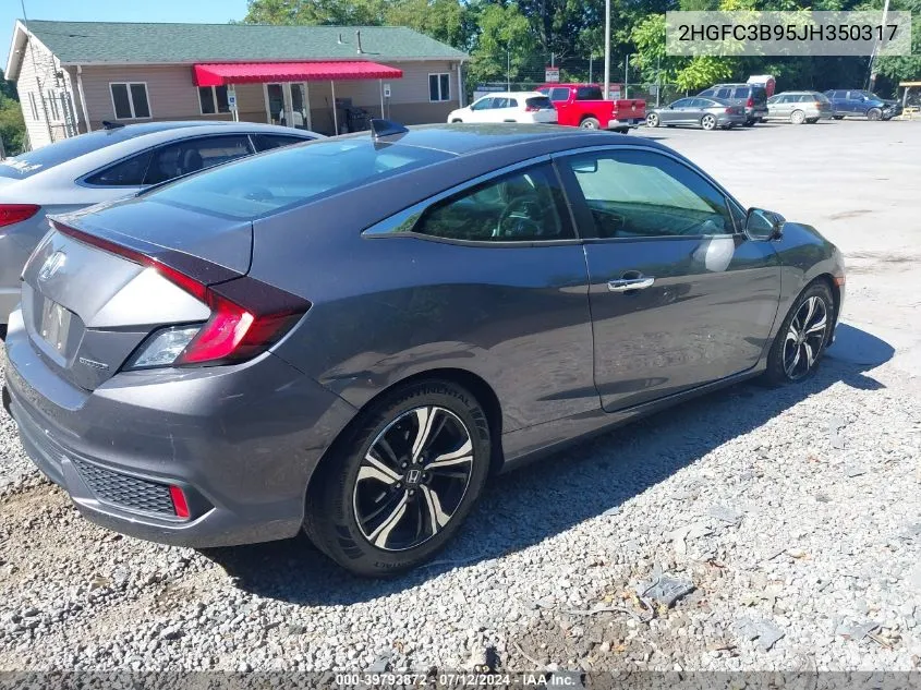 2018 Honda Civic Touring VIN: 2HGFC3B95JH350317 Lot: 39793872