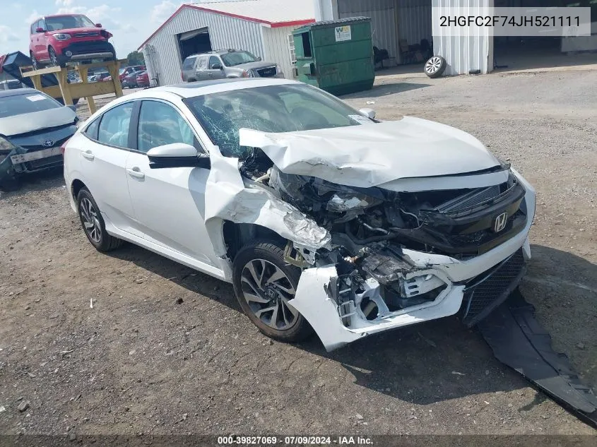 2HGFC2F74JH521111 2018 Honda Civic Ex