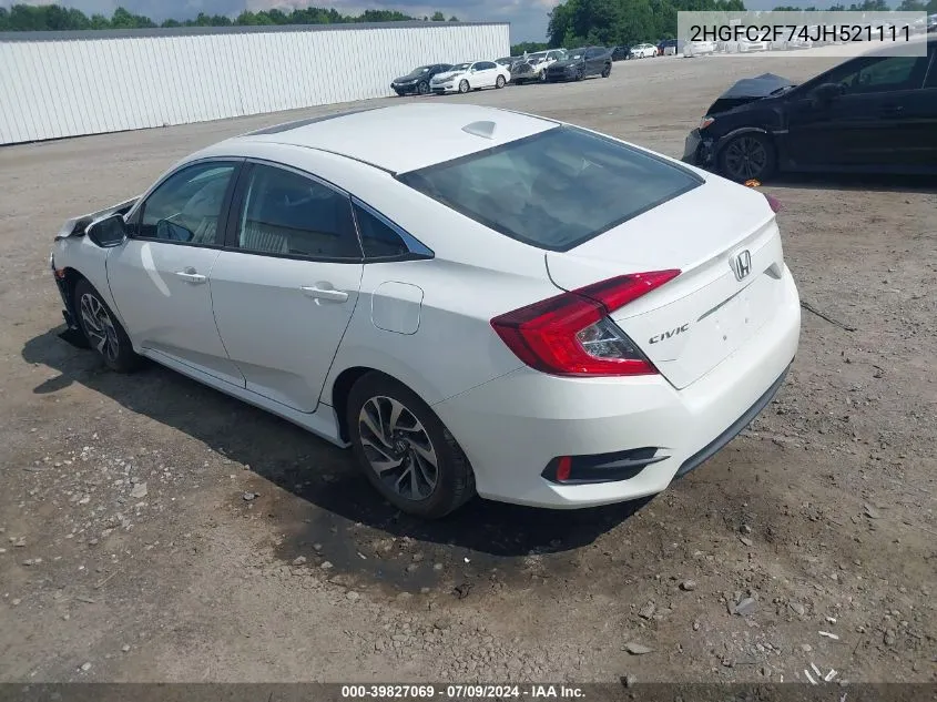 2HGFC2F74JH521111 2018 Honda Civic Ex