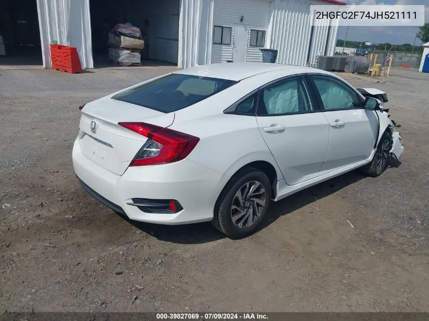 2HGFC2F74JH521111 2018 Honda Civic Ex