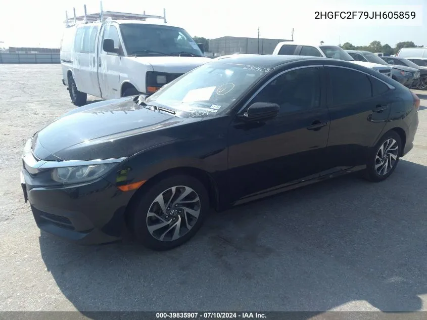 2018 Honda Civic Ex VIN: 2HGFC2F79JH605859 Lot: 39835907