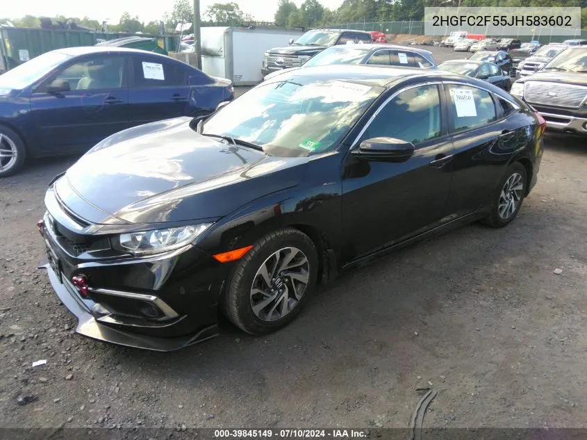 2HGFC2F55JH583602 2018 Honda Civic Lx