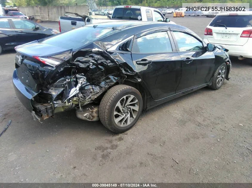 2HGFC2F55JH583602 2018 Honda Civic Lx