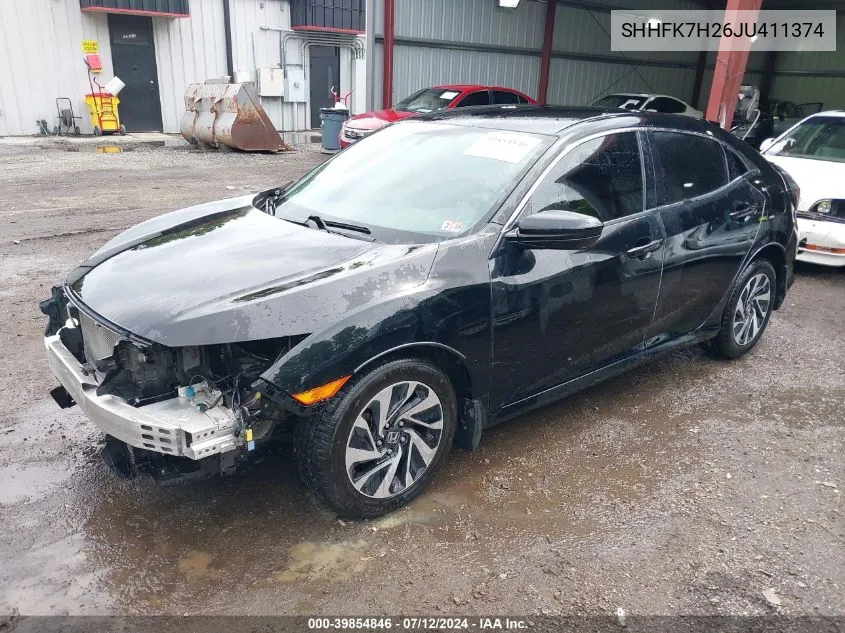 2018 Honda Civic Lx VIN: SHHFK7H26JU411374 Lot: 39854846