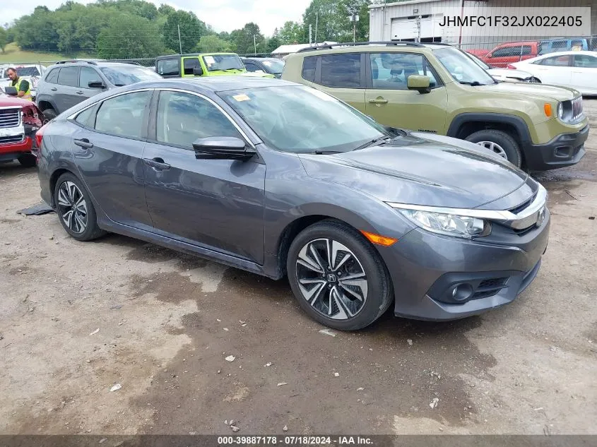 2018 Honda Civic Ex-T VIN: JHMFC1F32JX022405 Lot: 39887178