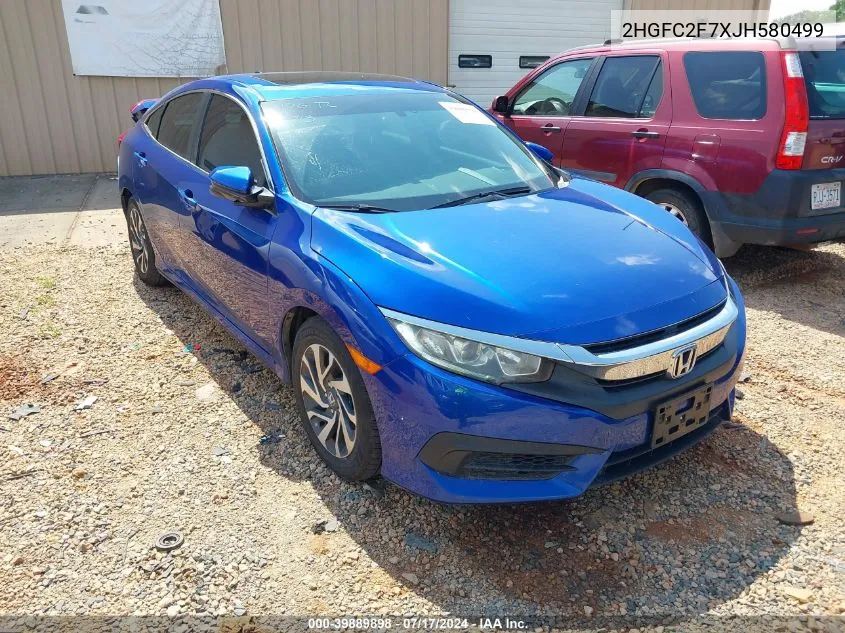 2018 Honda Civic Ex VIN: 2HGFC2F7XJH580499 Lot: 39889898