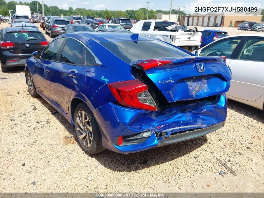 2HGFC2F7XJH580499 2018 Honda Civic Ex