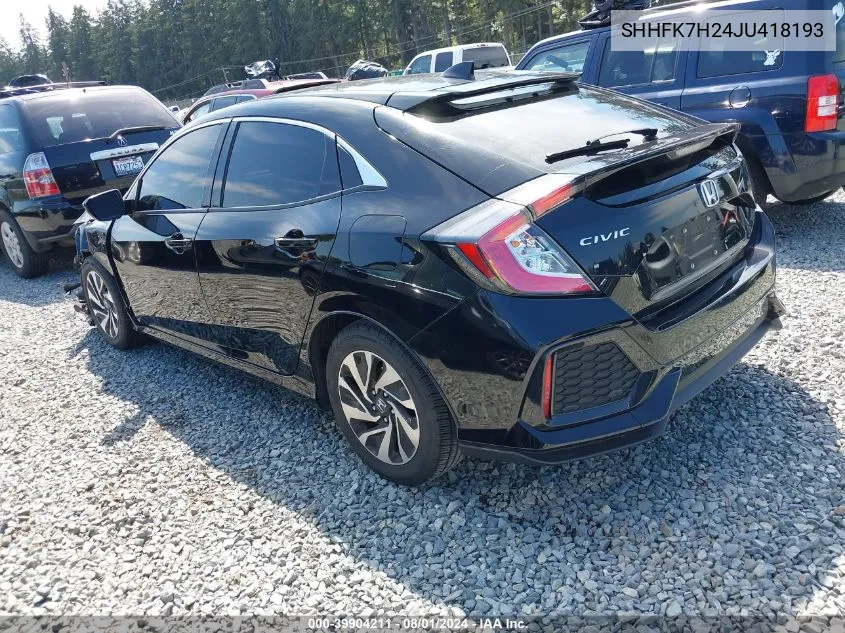 SHHFK7H24JU418193 2018 Honda Civic Lx