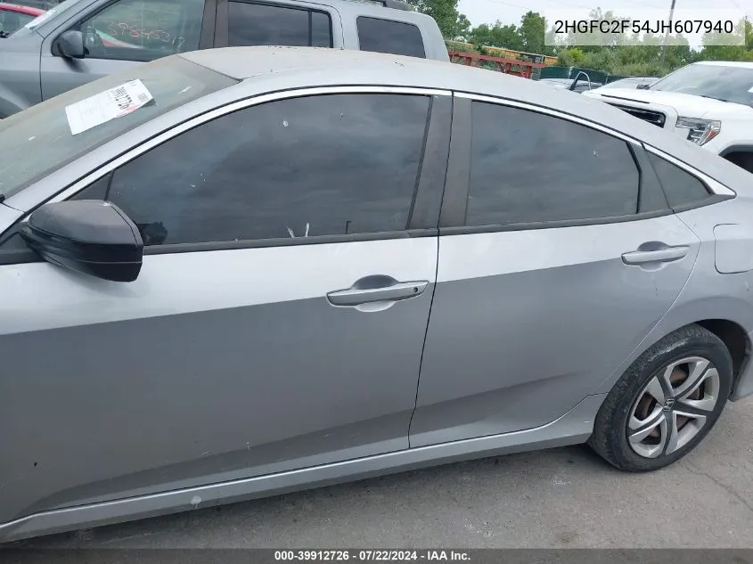 2HGFC2F54JH607940 2018 Honda Civic Lx