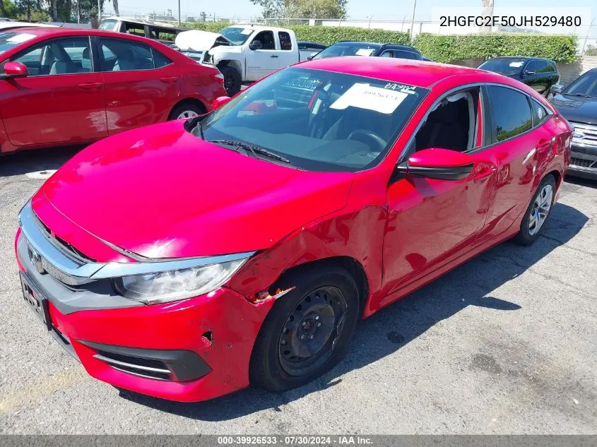 2HGFC2F50JH529480 2018 Honda Civic Lx