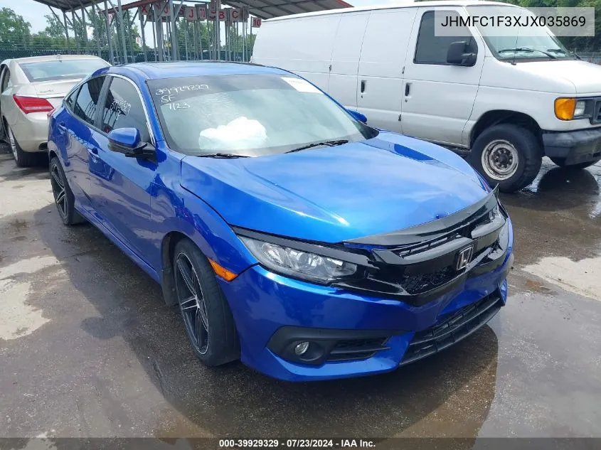 JHMFC1F3XJX035869 2018 Honda Civic Ex-T