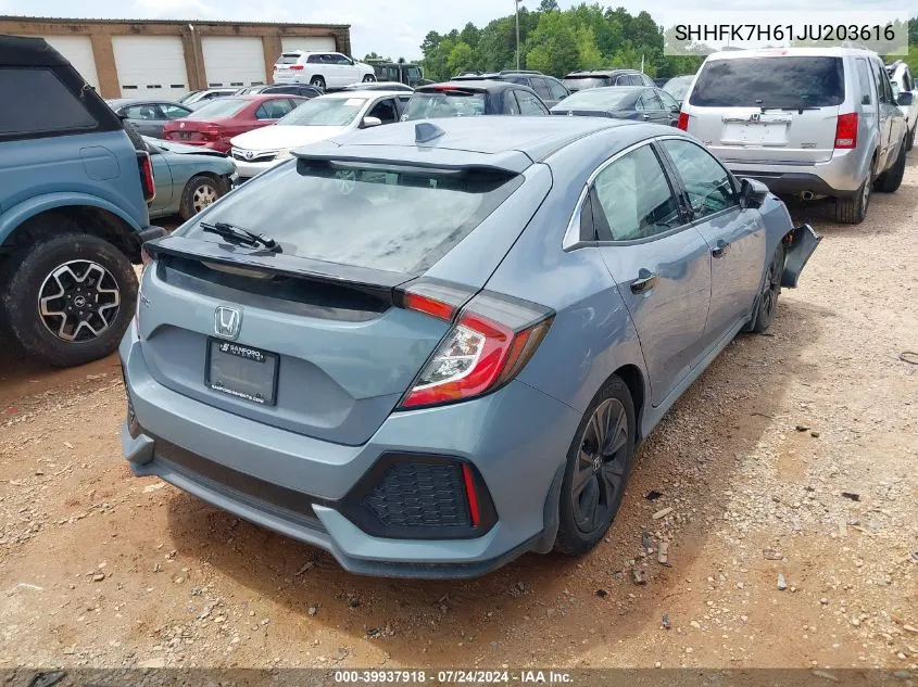 SHHFK7H61JU203616 2018 Honda Civic Ex