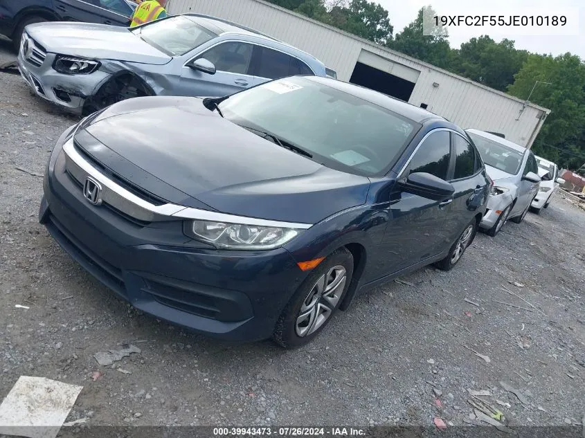 19XFC2F55JE010189 2018 Honda Civic Lx