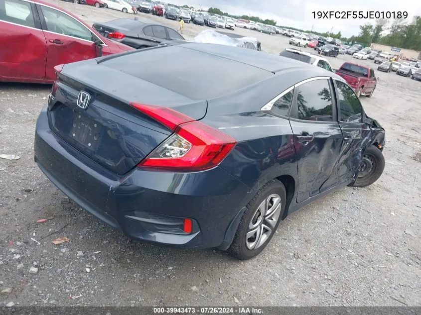 19XFC2F55JE010189 2018 Honda Civic Lx