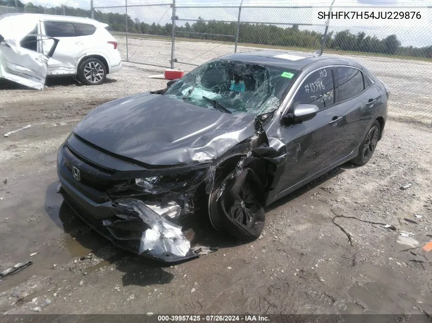 SHHFK7H54JU229876 2018 Honda Civic Ex