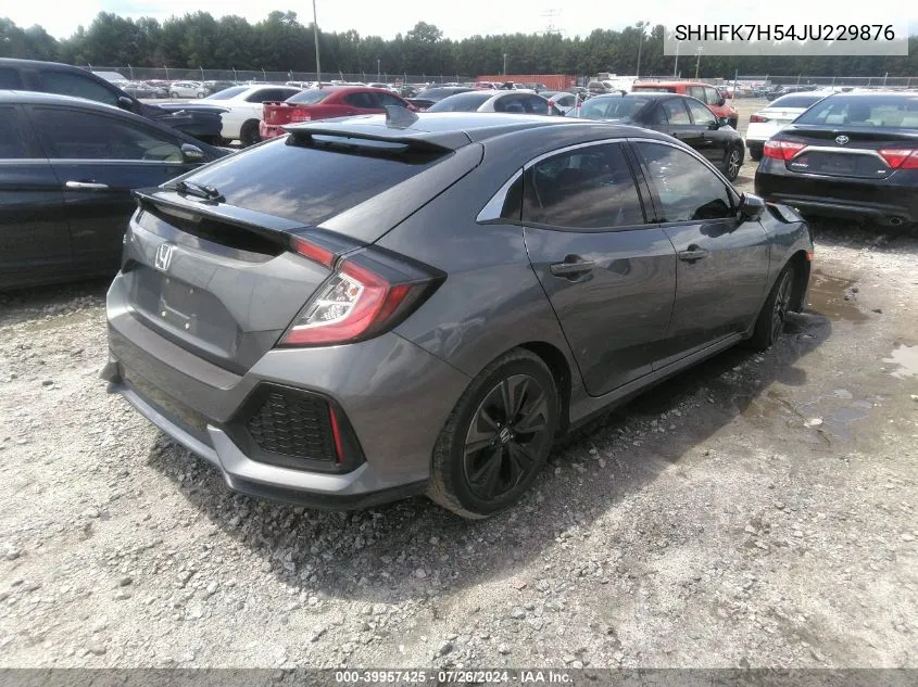 SHHFK7H54JU229876 2018 Honda Civic Ex