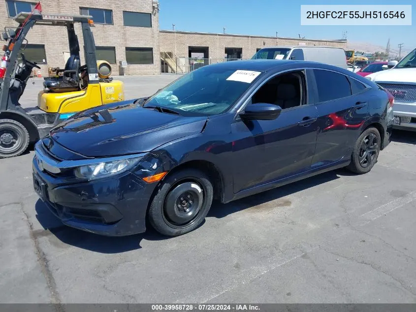 2HGFC2F55JH516546 2018 Honda Civic Lx