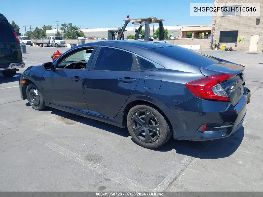 2HGFC2F55JH516546 2018 Honda Civic Lx