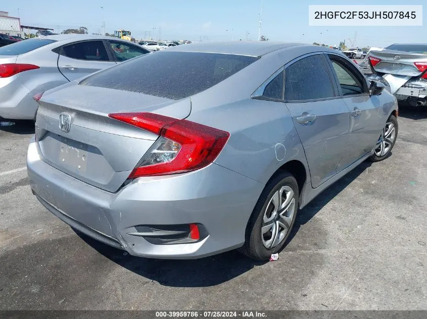 2HGFC2F53JH507845 2018 Honda Civic Lx