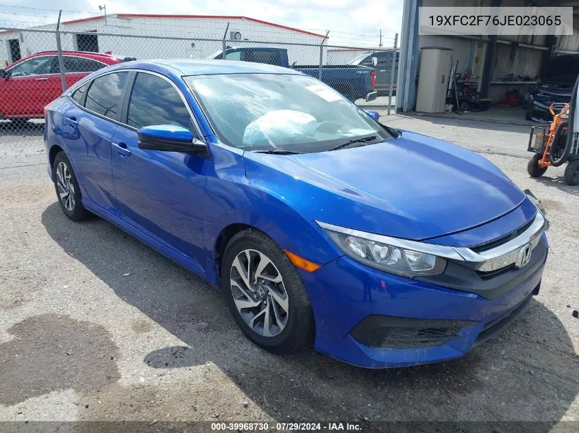 2018 Honda Civic Ex VIN: 19XFC2F76JE023065 Lot: 39968730