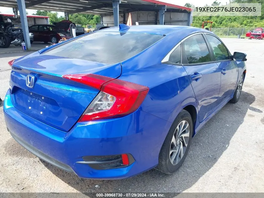 2018 Honda Civic Ex VIN: 19XFC2F76JE023065 Lot: 39968730