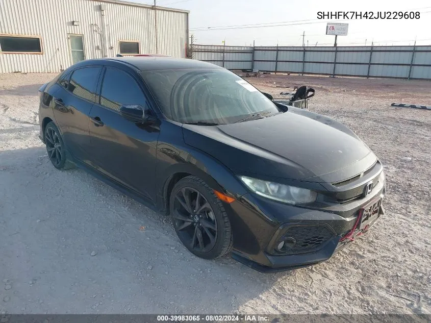 2018 Honda Civic Sport VIN: SHHFK7H42JU229608 Lot: 39983065