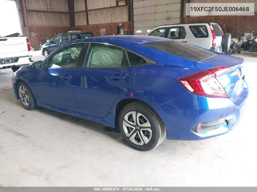 2018 Honda Civic Lx VIN: 19XFC2F50JE006468 Lot: 39985374