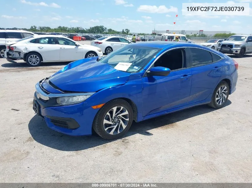 19XFC2F72JE030739 2018 Honda Civic Ex