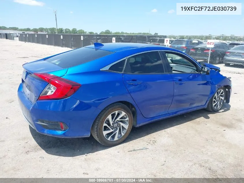 19XFC2F72JE030739 2018 Honda Civic Ex