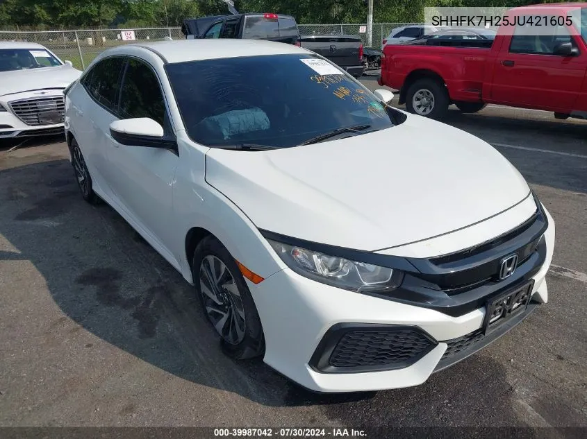 2018 Honda Civic Lx VIN: SHHFK7H25JU421605 Lot: 39987042