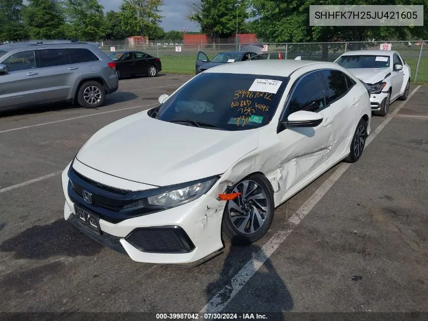 2018 Honda Civic Lx VIN: SHHFK7H25JU421605 Lot: 39987042