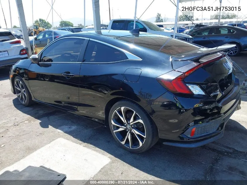 2HGFC3A51JH753015 2018 Honda Civic Si