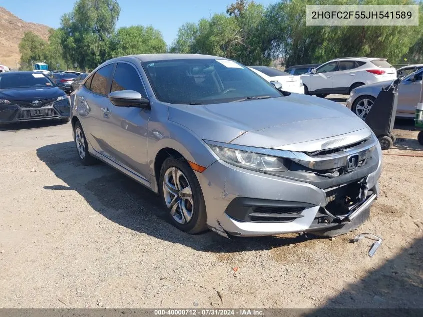 2018 Honda Civic Lx VIN: 2HGFC2F55JH541589 Lot: 40000712