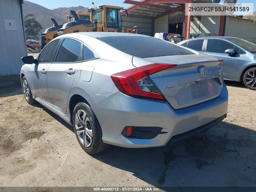 2HGFC2F55JH541589 2018 Honda Civic Lx