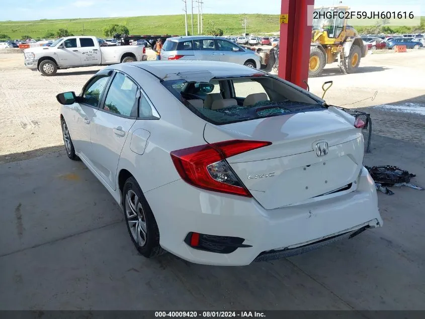 2HGFC2F59JH601616 2018 Honda Civic Lx