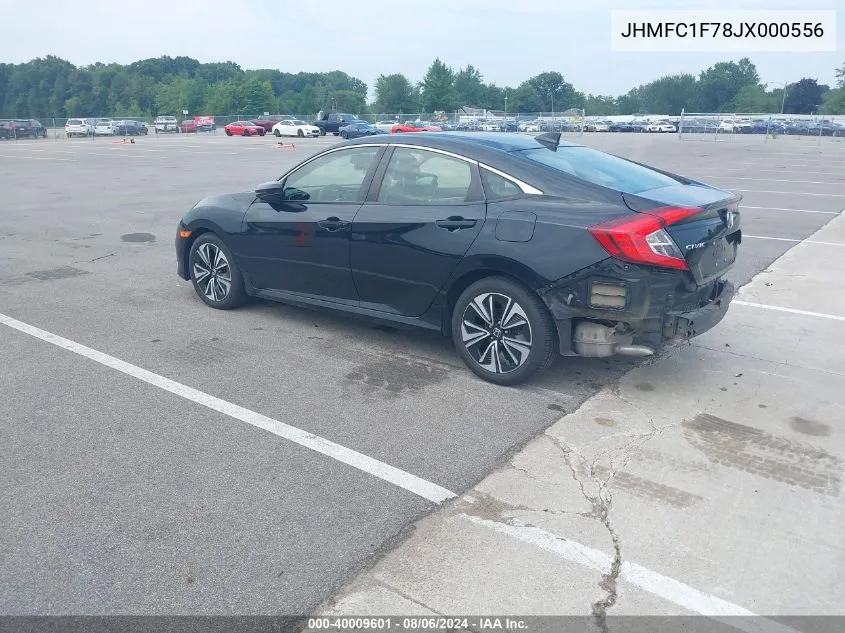 2018 Honda Civic Ex-L VIN: JHMFC1F78JX000556 Lot: 40009601