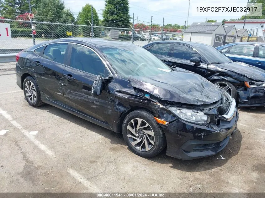 2018 Honda Civic Ex VIN: 19XFC2F7XJE032917 Lot: 40011941