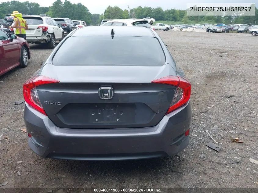 2HGFC2F75JH588297 2018 Honda Civic Ex