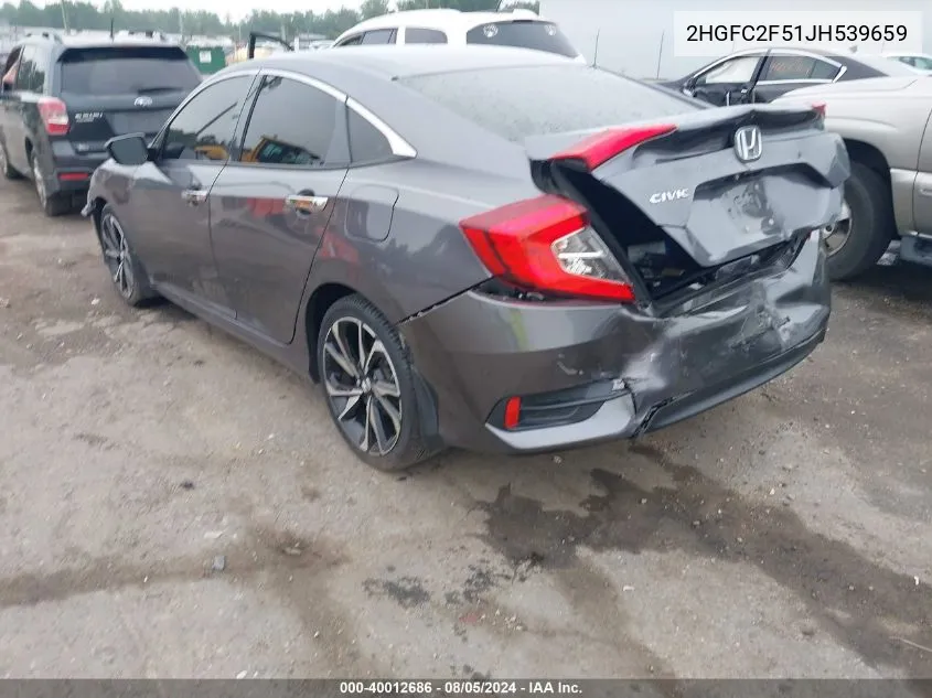 2018 Honda Civic Lx VIN: 2HGFC2F51JH539659 Lot: 40012686