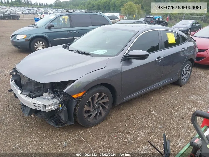 19XFC2F76JE004080 2018 Honda Civic Ex