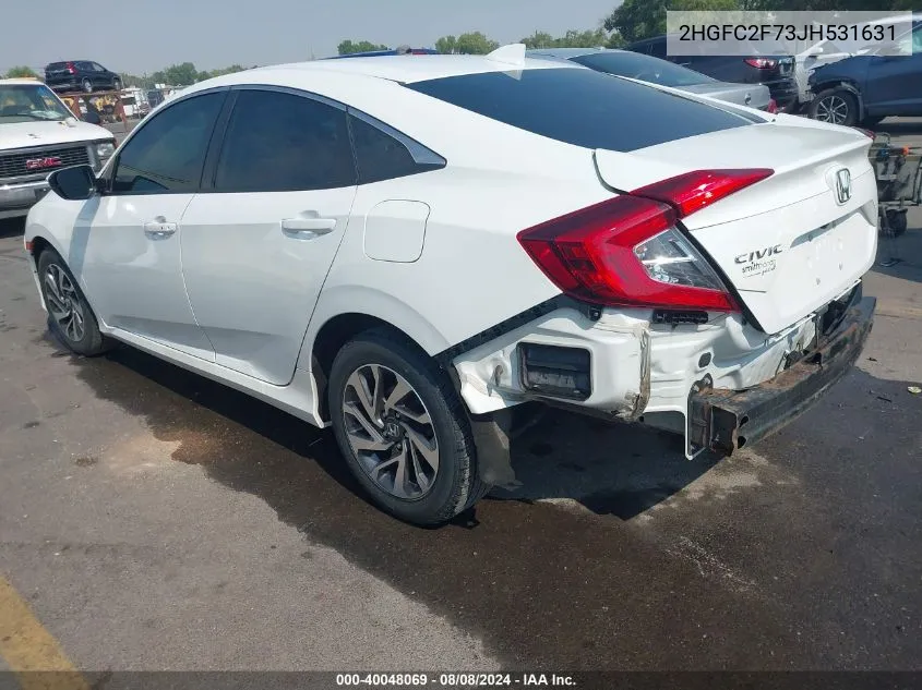 2HGFC2F73JH531631 2018 Honda Civic Ex