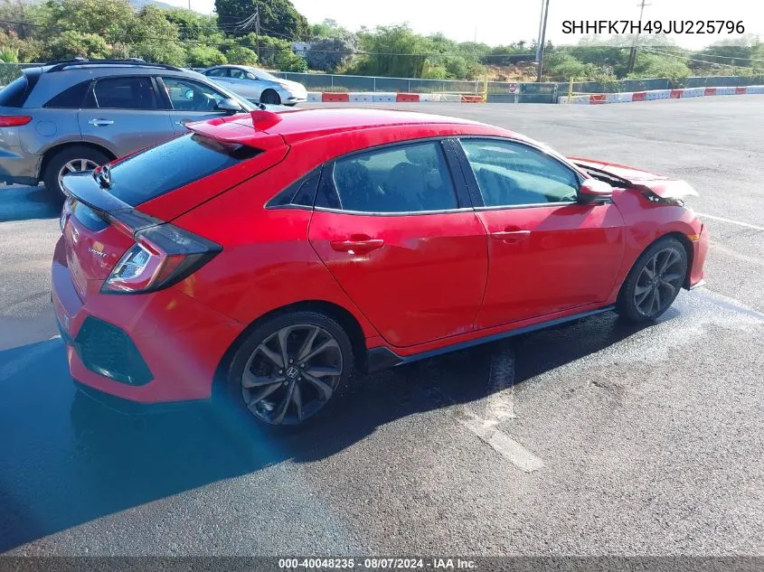 SHHFK7H49JU225796 2018 Honda Civic Sport