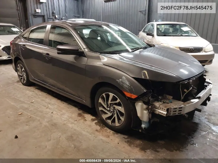 2018 Honda Civic Ex VIN: 2HGFC2F78JH545475 Lot: 40056439